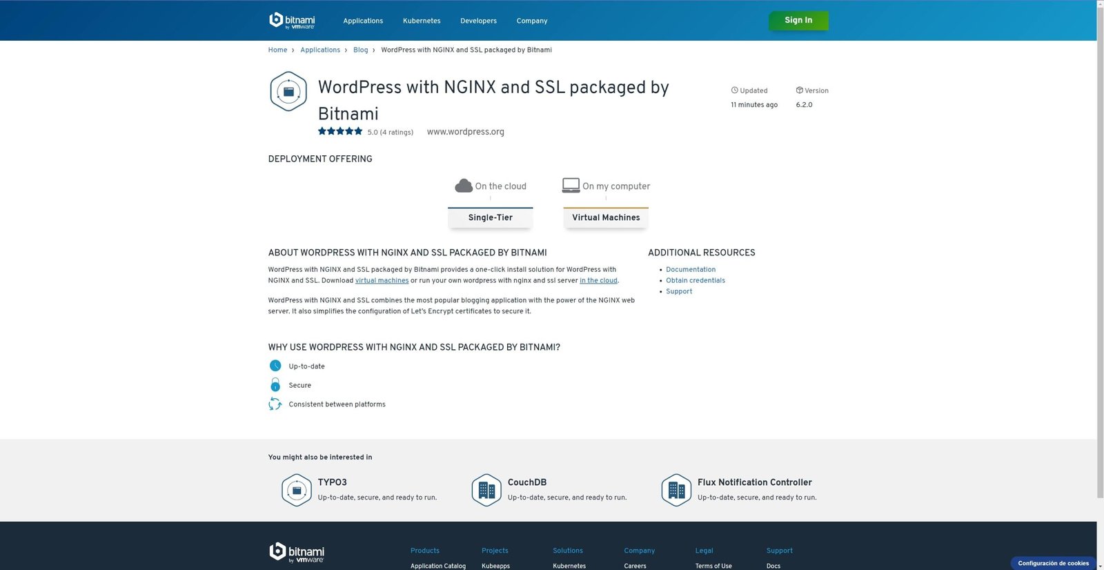 Editar valores PHP de WordPress with NGINX and SSL packaged by Bitnami